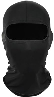 Kotkiddy® Sturmhaube, Skimaske, Kopfmaske, Vollgesichtsmaske, Winddicht, Sonnenschutz, UV-Schutz, Kapuze für Damen(Schwarz)