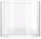 Grand bougeoir cylindrique en verre pour ouragan et pilier – Rond et transparent avec deux extrémités ouvertes pour remplacement d'abat-jour, bougie chauffe-plat de Noël (1 pièce)