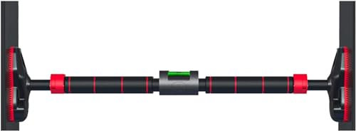 CHEKZ Tragbare Stahl-Klimmzugstange, 70–160 cm, Oberkörper-Trainingsstange mit Balancetester, Belastung 300 kg