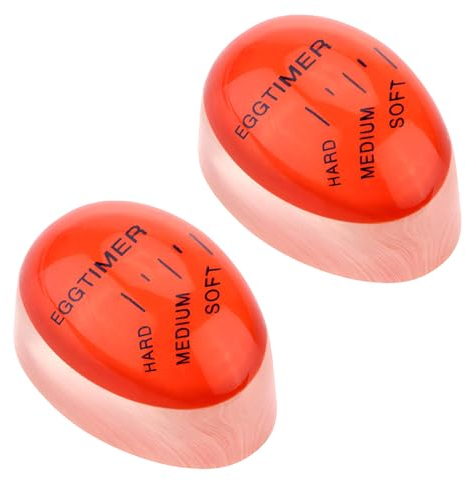 RZMZBY 2 Stück Eieruhr zum Mitkochen,Eieruhr, Wiederverwendbare Egg Timer, für ins Wasser, mit Farbwechsel, Eieruhr zum Anzeige Hart/Medium/Weich