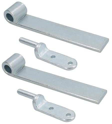 HD Lot de 2 charnières droites pour hayon 160 mm de long + goupille de goujon à boulon de 12,5 mm