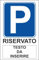 M-ITALY CARTELLO SEGNALETICO - PARCHEGGIO RISERVATO CON SPAZIO PERSONALIZZATO - Adesivo Extra Resistente, Pannello in Forex, Pannello In Alluminio (15x10, Alluminio)