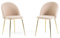 RATTATAN Sara - 2 Chaises fauteuils rembourrées en Velours ou Teddy pour Cuisine ou Salle à Manger avec Pieds en métal (Pieds dorés, Teddy Beige)