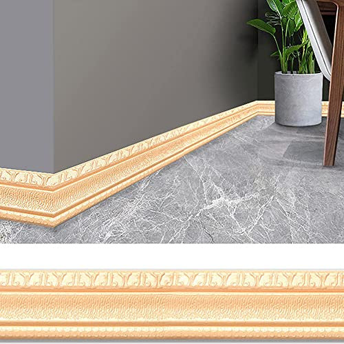GeRRiT Moldura de espuma flexible autoadhesiva, líneas de pared decorativas adhesivas 3D, borde de papel tapiz para el hogar, oficina, hotel, decoración de bricolaje (B)