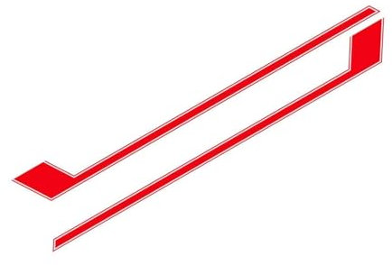 Karosserie Kofferraum Dekoration Aufkleber Taille Linien Aufkleber Tür Seitendekor Aufkleber für Ford F150 250 350,C-Red