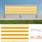 AYLFBFU Sichtschutz Balkon 0.9 x 9m HDPE Gewebe, UV-Schutz, Wetterfest, Balkonbespannung Zaunblende für Garten Balkon Terrasse, mit Ösen, Nylon Kabelbinder und Kordel, Gelb Gestreift