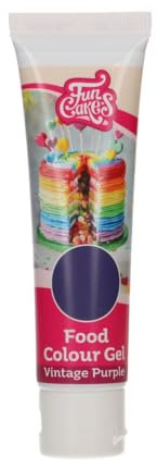 FunCakes Food Colour Gel Vintage Purple, Concentrated Food Coloring Gel for Fondant, Sugar Paste, Marzipan and Cream, Simple and Easy to Use, Creates Vibrant Colors, Halal, 30 g