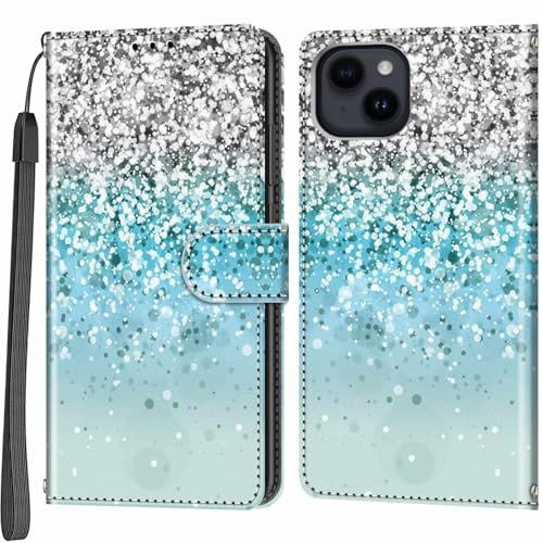 Salanheo Wallet Case for iPhone 15 Plus, Shockproof Leather Flip Case with Card Slots Magnetic Closure Phone Case Compatible for iPhone 15 Plus