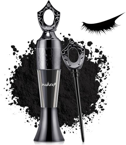 Boobeen Pulver Eyeliner Handgemacht, natürlicher Eyeliner in Puderform, wasserfestes & wischfestes Liner-Puder für Augenkonturen-Makeup