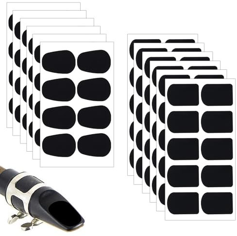 Molain 108 Stück Mundstückkissen,Mundstückpolster für Alt Tenorsaxophon und Klarinetten Mundstücke Silikon Saxophon Blätter Klarinetten Zubehör Mundstück-Patches für Alto Und Tenorsaxophon Klarinette