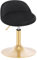 WOLTU Schminkstuhl, Hocker höhenverstellbar, Bürohocker drehbar, Esszimmerstuhl, Küchenhocker, Drehhocker, Schminkhocker, Samt, 42,5-58 cm, für Wohnzimmer Schlafzimmer,Schwarz,BH425sz-1