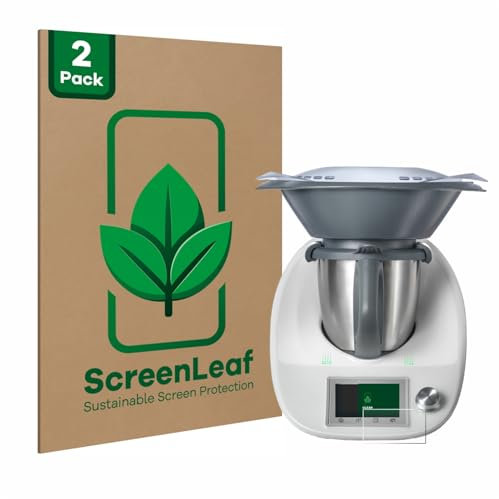 ScreenLeaf (2 Stück Schutzfolie für Vorwerk Thermomix TM5/ Vorwerk Bimby TM5 [nachhaltiger Displayschutz, Folie, transparent, kratzfest]