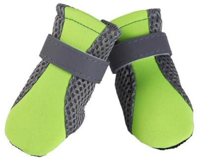 COLLBATH Hundeschuhe für Welpen Grün M, Einfache Pfotenschuhe
