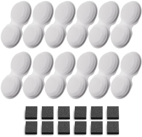 VOUAAOOD 24 Fontaine Eau Chat Filtres: Fontaine Chat Filtres Filtrer Les Impuretés - Fontaine pour Chaton Filtres Adoucissement de l'eau - 12 Filtre à Charbon + 12 Éponges - Forfait 6 Mois