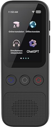 Traductor instantáneo sin wifi, dispositivo de traducción sin wifi requerido,Traductor portátil de idiomas extranjeros | 138 idiomas y acentos, traductor para empresas, no se requiere wifi