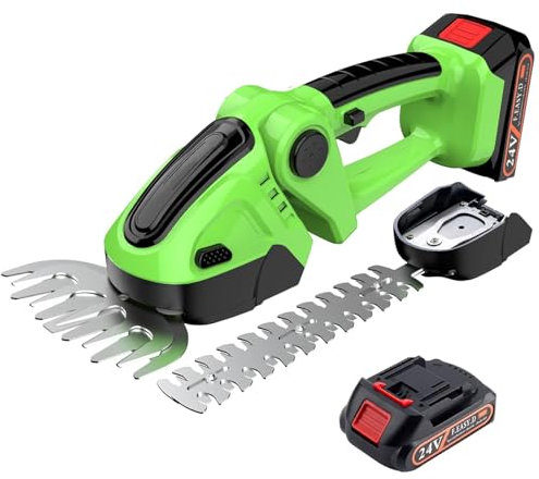 long reach Hedge Trimmer Grass Cordless electric scissors secateurs pruning shears with 2 Kinds Of Blades, Ip67 Waterproof, lawn edger Garden Tools, for Shrubs and Border Plants