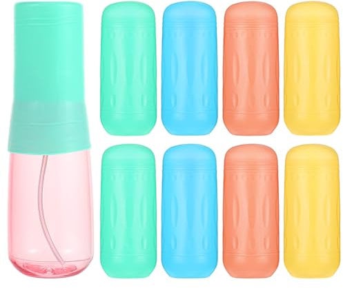 CIATBYYJ 8Pcs Silicone Bottle Covers for Travel, Leak-Proof Elastic Sleeves Travel Essential for Women Men, Fits Most Size Shampoo Wash Body Bottles