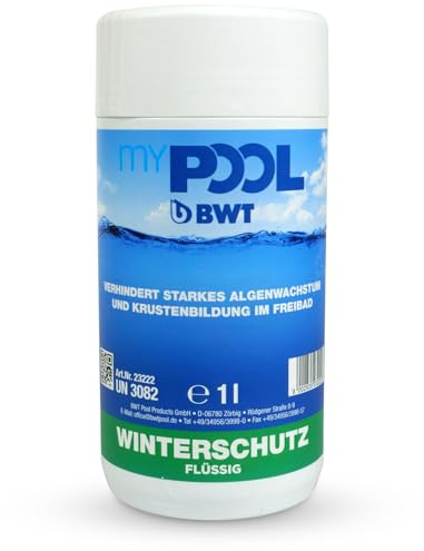 myPOOL Winterschutzmittel 1 Liter - Verhindert Starkes Algenwachstum und Krustenbildung - Erleichtert Frühjahrsreinigung - Im behandelten Wasser kann bedenkenlos gebadet Werden