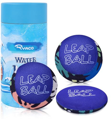 Ryaco Wasserbälle Sprungball – 3 Stück Wasserball Bouncing Ball für Kinder und Erwachsene Wasserspielzeug Wasserhüpfball für Pool und Meer Wasserball Kinder Klein Strandball Neoprenball