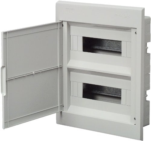UNITEC Kleinverteiler, Unterputz mit Tür, IP 30, 2-reihig