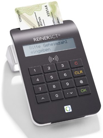 Reiner SCT cyberJack RFID komfort - Der Komfort-Chipkartenleser für sicheres Onlinebanking und den neuen Personalausweis (nPA), schwarz