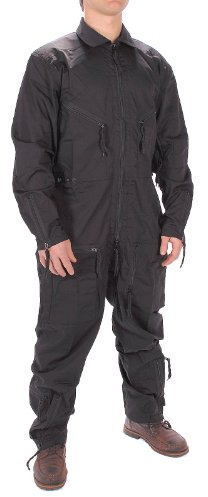 Mil-Tec Fliegeranzug, Schwarz, 52 Herren, Schwarz, 46