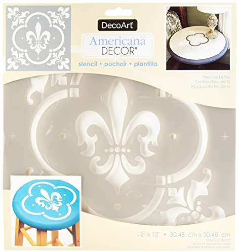 Americana Decor - Stencil-Fleur De Lis Tile