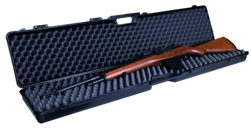 GSG Hartschalen-Waffenkoffer M 98x25x10cm lang für Taktische Gewehre, Pistolen, Magazine, Munition | mit Schaumstoffeinlage | universal medium schwarz