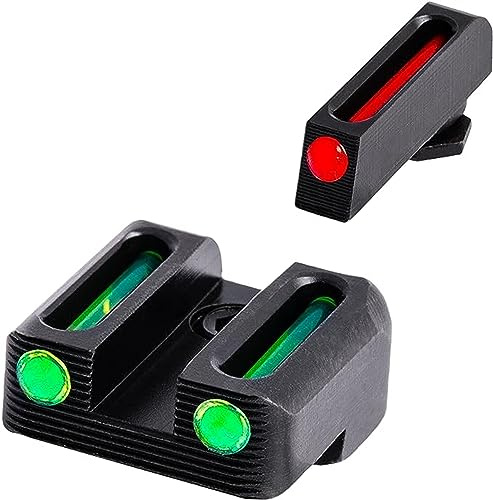 TruGlo Glasfaser-Handfeuerwaffe Glock-Pistole Laservisier-Zubehör-Set mit Tridot Zielsystem, Vorder- und Rückseite Farben für Glock 42 und Glock 43