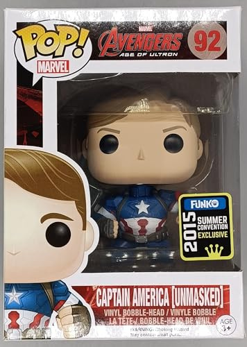 Funko - Figurine Marvel - Avengers Age of Ultron Captain America Unmasked SDCC Summer Convention Pop 10cm - 0849803057305