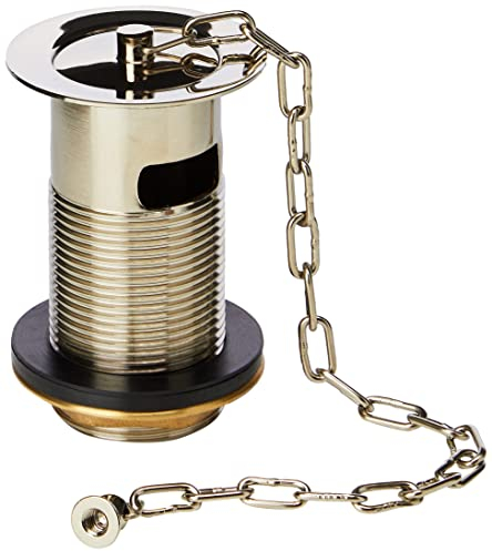 Bristan WBASIN01C - Desagüe tradicional para lavabo con tapón de porcelana para lavabos con desagüe, cromado, Plug and Chain