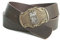 Enzianblau Echtleder Gürtel; Trachtengürtel; Österreich Emblem Salzburg; braun; weiches Leder (90)