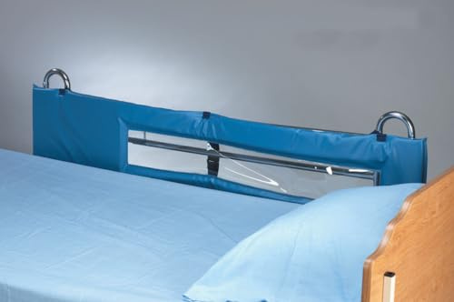Skil-Care Thru-View Vinyl Bed Rail Pads, 70 L x 15 H, Clear Safety Cushion for Bed Rail Protection, Easy to Clean Vinyl Cover, 912220