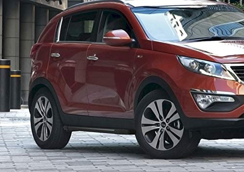 J&J AUTOMOTIVE | Marchepieds Basic Noir Aluminium seuil avec Sportage SL 2010-2015, 2 pi?Ces Marchepied avec ABE Certificat, Matériel de Montage