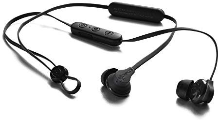 Boompods Sportline Wireless Bluetooth Kopfhörer, kabellose Ohrhörer, In-Ear Kopfhörer mit Mikrofon, IPX4 Schutz Ear Buds, 5 Std. Spielzeit, Schwarz