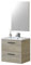 Miroytengo Mueble de Baño Aruba Estilo Natural en Color Roble Alaska con 2 Cajones + Espejo 57x60x45 cm (Sin Lavabo)