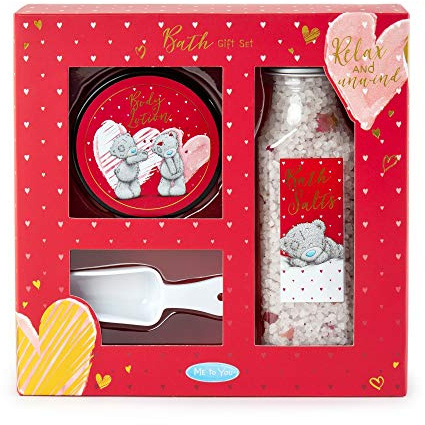Me To You VGZ01023 Romantisches Bade-Geschenkset – Badesalz, Körperlotion