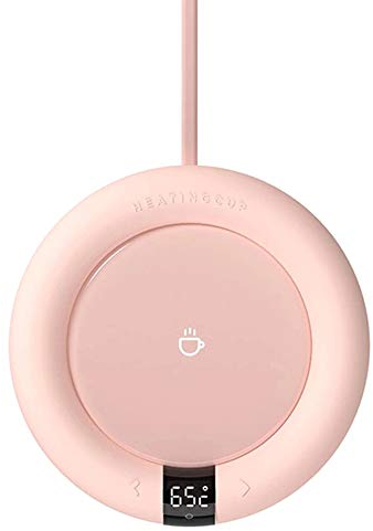 KS TOOLS Coffee Mug Warmer - Electric Coffee Warmer with 3 Temperature Control for Home Office Cup Beverage Heater Plate Pad,Pink