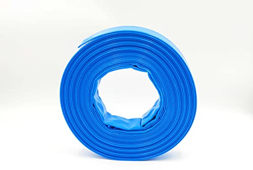 1 1/2 Zoll | 38 mm - 20 Meter - PVC Flachschlauch - Bauschlauch - Industrieschlauch - blau