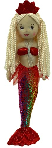 Sweety Toys 13357 Stoffpuppe Meerjungfrau Plüschtier Prinzessin 45 cm rot