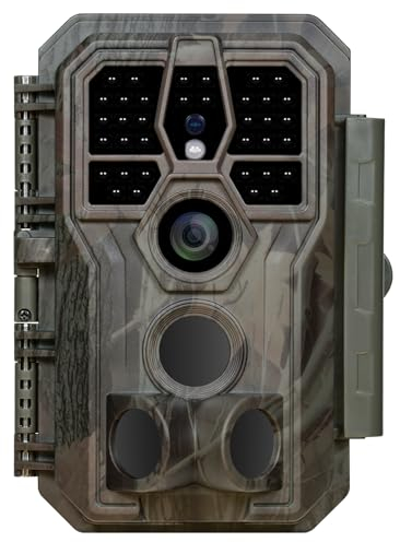 GardePro E5 Wildkamera 32MP 1296P Nachtsichtbereich Bis 30m Wildkamera mit Bewegungsmelder Nachtsicht 0,1s Schnelle Trigger, No Glow 940nm IR LEDs, IP66 Wasserdicht,120° Erfassungswinkel