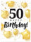 Friendly Fox Geburtstagskarte runder Geburtstag, 1x DIN A5 große Geburtstagskarte zum 50. Geburtstag, Glückwunschkarte Geburtstag, Happy Birthday Karte mit Umschlag, Klappkarte