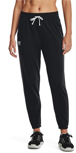 Under Armour Womens Fleece Bottoms Women's Ua Rival Terry Joggers, Black, 1369854, Size XXL