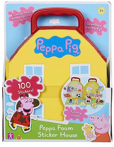 Peppa Pig Foam Sticker House, Create Peppa Pig Scenes, 100 Reusable Foam Stickers, Featuring Lots of Characters and Accessories