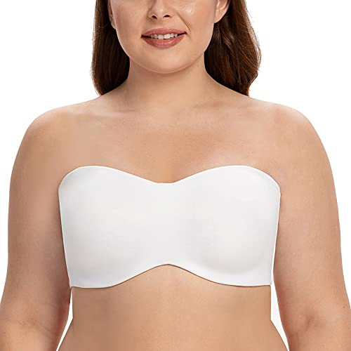 CASOLACE Women's Seamless Bandeau Minimizer Starpless Bras for Underwire Large Busts