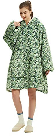 DZYP Übergroße Hoodie Decke Sweatshirt, Sherpa Pullover Riesen-Sweatshirt, Weicher Warmer Und Gemütliche, Geeignet Kapuzenpullover Für Damen, Herren (Camouflage,Einheitsgröße)