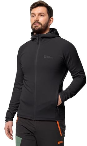 Jack Wolfskin Herren BAISELBERG Hooded FZ M Fleece-Jacke, Phantom, M