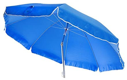PLUS HOME Sombrilla aluminio/polister 3C lisos C/EXP+(Soporte Anclaje Importado Saca Arena) 180-240CM Colores surtidos