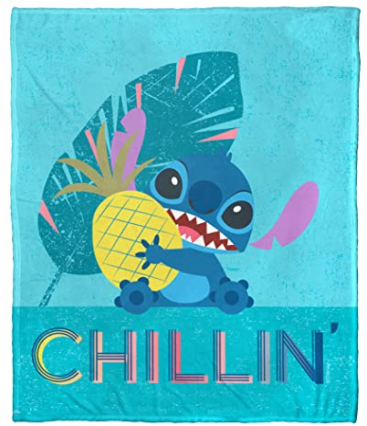 Northwest Disney's Lilo & Stitch Silk Touch Überwurfdecke, 127 x 152,4 cm, Streifenmuster