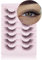 Onlyall Cils de Renard Cils de Vison Cils d'Oeil de Chat Faux Cils Moelleux Cils de Renard Cils Longs Volume Faux Cils Pack 7 Paires F02